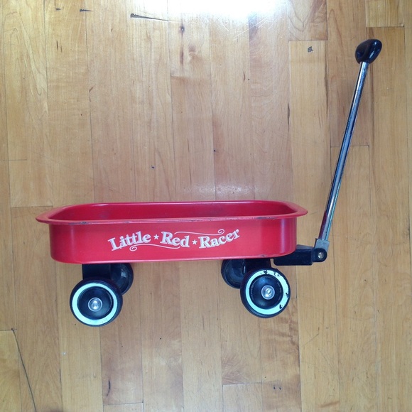 Little Red Racer Vintage Toy Wagon - Picture 3 of 11